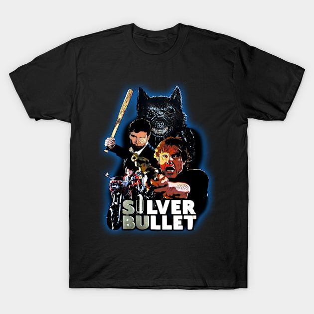 Moonlit Menace: Silver Bullet T-Shirt - Stephen King Edition T-Shirt by Pixel Draws